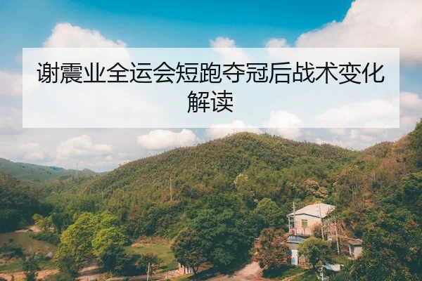 谢震业全运会短跑夺冠后战术变化解读